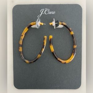 J. Crew Tortoise Shell Hoop Earrings